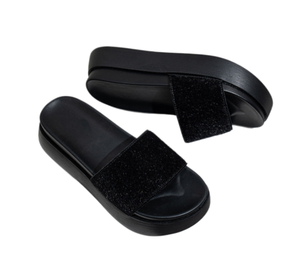 Pantuflas de cuero genuino y pelo de caballo para mujer, estilo urbano a la moda, parte superior de piel de vaca (4.5cm) - Product Image 3