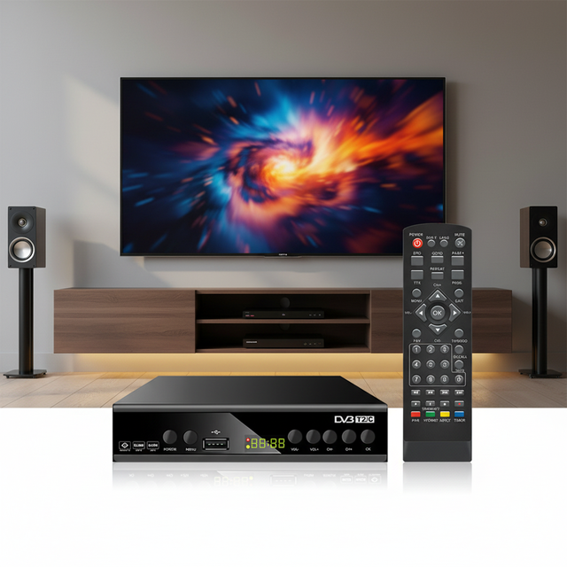 Central Asia Iron Box Digital TV DVB-T2 FTA Set-top Box with MeeCast H.264 1080P Dual Core Wi-Fi