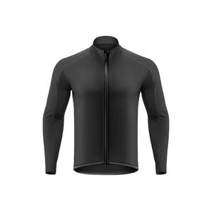 Maillot de cyclisme unisexe Zede noir, haute performance, coupe-vent, manches longues, respirant, anti-transpiration, confortable, pour événements de cyclisme sur route - Product Image 1