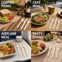 Fourchettes jetables en bois en gros, 100% bois de bouleau naturel, biodégradables, compostables, écologiques, de qualité alimentaire