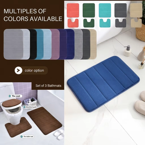 Tapis en mousse à mémoire de forme Ru Skin Modern Home Comfy, lavable, antidérapant, absorbant l'eau, épaisseur 1,2 cm, rectangulaire, avec support en PVC. - Product Image 3