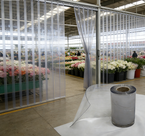 Tenda a Strisce in PVC Estruso BOTHWIN Resistente all'Umidità e ai Raggi UV per Partizioni di Zone Commerciali in Sale d'Asta Fiori Climatizzate - Product Image 1