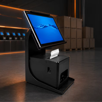 Support de tablette et de point de vente en métal EB PS-20A, portable, largeur réglable 135-190 mm, support iPad rotatif à 90 degrés, gestion des câbles dissimulée