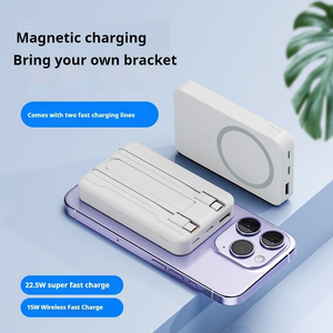 Nuovo Prodotto Mini Power Bank Ricarica Rapida 10000mAh Wireless Magnetico Portatile con Cavi Integrati Power Bank 15W Wireless - Product Image 5