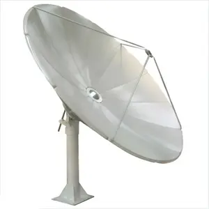 高品质c波段卫星8英尺2.4米钢板实心抛物面碟形电视FTA数字天线