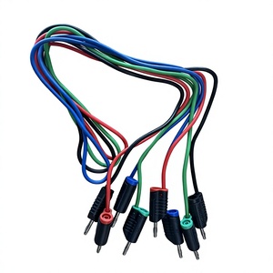 Cable de prueba eléctrico OEM personalizado de 4 mm con conector banana apilable a conector banana para multímetro, cable de prueba para laboratorio - Product Image 2