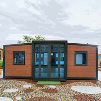 Maison conteneur mobile extensible en acier de 20 pieds, écologique, préfabriquée, 3 chambres, de luxe, avec panneaux sandwich, pour extérieur et école en bois