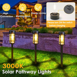 야외 방수 초고휘도 LED 필라멘트 전구 빌라 정원 잔디 장식용 태양광 정원등 - Product Image 4
