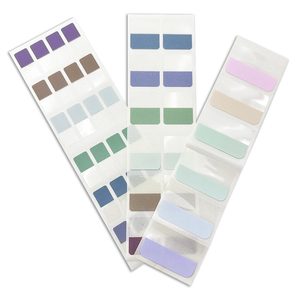 Pegatinas de índice de <span class=keywords><strong>color</strong></span> claro Morandi, tres tamaños, autoadhesivo, transparente, impermeable, Bloc de notas, marcador modificado, 10 hojas/juego - Product Image 1