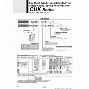 Pièces pneumatiques de CUK6-15T de cylindre de bâti libre de SMC Pneumatics - Product Image 1