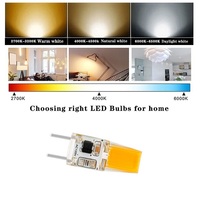 120V COB G8 LED Cabinet Light 2W LED Ampoule pour Cuisine Éclairage 1mm Bi Pin pour Usage Résidentiel