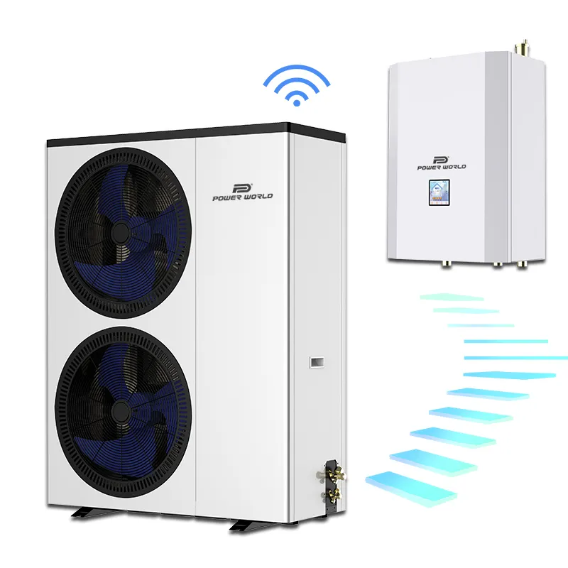 -25C Multifunction Air To Water Heat Pump recuperator 20kw split evi dc inverter air source heat pumps system