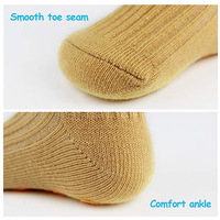 Drôle de texte mignon fille garçon coton antidérapant Grip enfant en bas âge nouveau-né bébé chaussettes personnalisées avec emballage