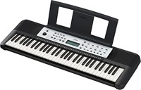 Clavier portable sans fil Yamaha 61 touches pour débutants avec chansons intégrées, mode quiz, adaptateur secteur - Utilisation sur bureau YPT280