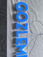 Lettres lumineuses LED personnalisées à film bleu haute performance pour la décoration intérieure, bars, restaurants, hôtels, magasins, façades commerciales