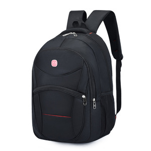 Men's Large Capacity <b>Backpack</b> 20-35L Multi-compartment Everyday Use Solid Color <b>Black</b> Detachable Straps - Product Image 4