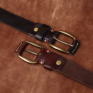 <span class=keywords><strong>Cintura</strong></span> di moda Vintage per <span class=keywords><strong>uomo</strong></span> in vera pelle di vacchetta in rame fibbia <span class=keywords><strong>cintura</strong></span> di Jeans da <span class=keywords><strong>uomo</strong></span> pieghettato cinture - Product Image 5