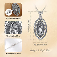 Collier pendentif Merryshine Médaille miraculeuse Vierge Marie Charme catholique Pendentif Mère Bienheureuse Bijoux chrétiens