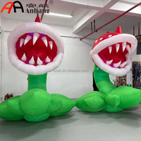 Plante monstre piranha carnivore gonflable géante personnalisée pour la décoration d'événements d'Halloween, de jardins, de scènes et de fêtes à thème