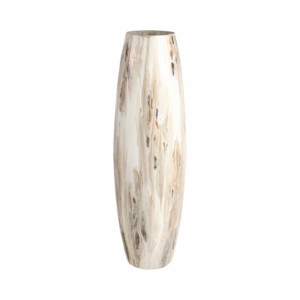 Vaso cilindrico alto in vetro con dettagli raffinati, vaso per fiori contemporaneo per l'arredamento del soggiorno, accento glamour per la tavola - Product Image 3