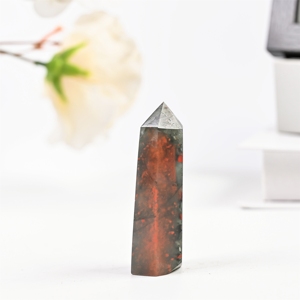Vente en gros de tour de cristal poli en pierre de sang de dragon africaine naturelle pour la guérison, les cadeaux et la décoration Feng Shui - Product Image 3