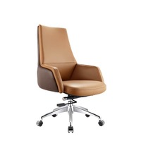 Mobilier de bureau Chaise de bureau en cuir à dossier haut Chaise de bureau pivotante Chaise de chef de direction ergonomique