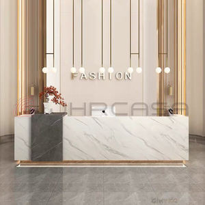 Table de réception de secrétaire à finition brillante, spécifications, bureau de réception de haute qualité, <span class=keywords><strong>comptoir</strong></span> <span class=keywords><strong>avant</strong></span> avec éclairage LED - Product Image 5