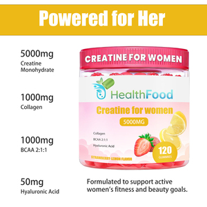 High Quality <b>Creatine</b> for women Gummies with Total Carbohydrates Enhances Bone Density Skin Elasticity Improvement Gummies - Product Image 2