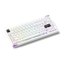 AKKO Mineral 01White VIA OEM Mechanical Keyboard 75% Layout RGB Backlit CNC Aluminum 1000Hz Rapid Disassemble Gaming Keyboard
