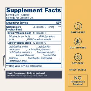 Cápsulas Probióticas para Mujeres, Apoyan el Equilibrio del pH para la Salud Vaginal, Urinaria, Digestiva e Inmunológica de la Mujer, Sin Lácteos ni Soya, 50 Cápsulas - Product Image 5