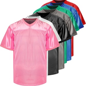 Plain Dyed Custom Unisex Football Jersey & Sports T-<b>Shirt</b> Short Sleeve Quick Dry Hip Hop Party V-neck - Product Image 5