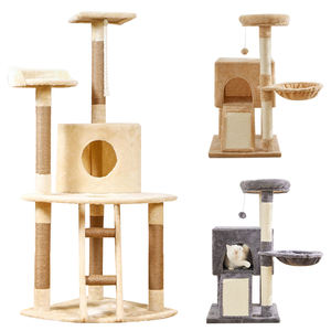 निर्माता थोक सिसल शॉर्ट प्लग स्थिर ग्रे बेज ब्राउन टॉवर कंंडो बिल्ली के पेड़ - Product Image 4