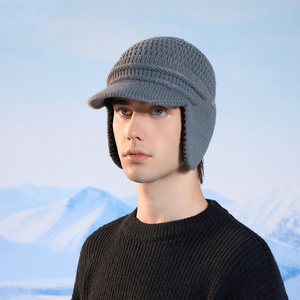 冬屋外暖か耳保護ニットビーニーハットサイクリングぬいぐるみ裏地コールドプルーフ野球用ピークキャップ - Product Image 2