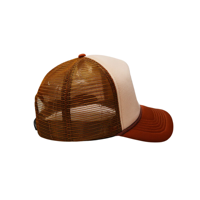 Gorra deportiva de red con logotipo de parche personalizado, gorra de camionero de espuma de 5 paneles con malla ajustable y cuerda, gorra informal de playa al aire libre a la moda
