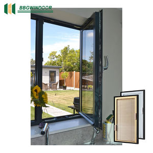 Fenêtre à battant moderne en aluminium Minetal avec design à persiennes orientables, fonction insonorisante, quincaillerie en acier inoxydable - Product Image 3