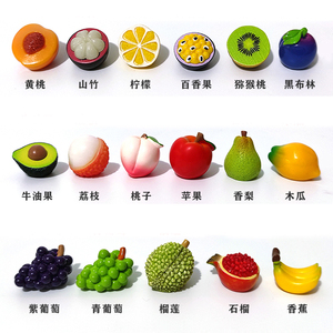 Mô phỏng Mini thu nhỏ trái cây Đồ chơi mô hình vi cảnh quan tự làm bàn cát đạo cụ chuối nho - Product Image 1