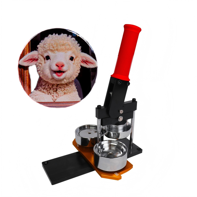 New Manual 100mm Button Making Machine for Plastic Steel Aluminum Large Format Buttons Multifunctional Easy Operation for