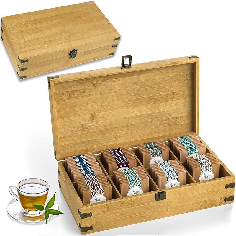 Unfinished Wooden Tea Bag Dispenser Box