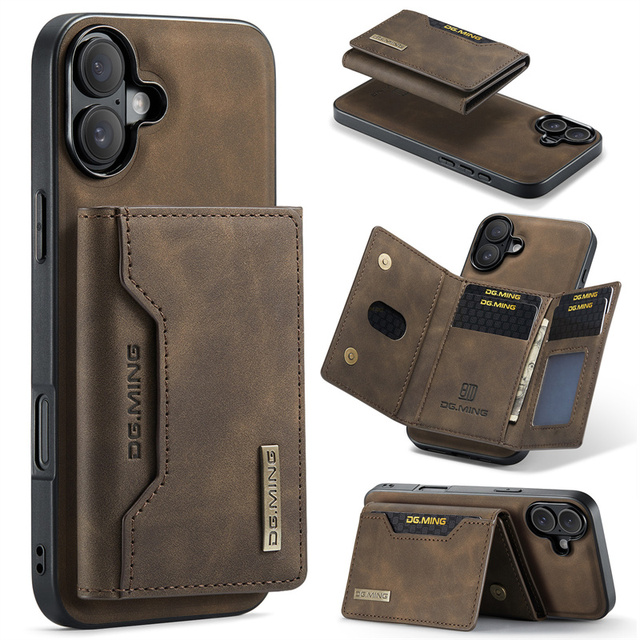 Magnetic Detachable PU Leather Wallet Kickstand Phone Case for iphone 11 12 13 14 15 16 17 Promax Wallet case
