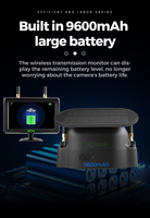 Kit Caméra de Recul Sans Fil Numérique 5 Pouces avec Moniteur DVR Quad AHD, Étanche, Magnétique, Recharge Solaire, Batterie 9600mAh pour VR et Camion