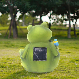 Frog <b>Lantern</b> Resin <b>Solar</b> Garden Light Animal Shape Outdoor Decorative Lighting Courtyard Ornament Painted Finish - Product Image 2