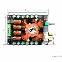 Carte amplificateur de puissance numérique haute puissance TDA7498E 2.0 HIFI stéréo 160W * 2 prise en charge BTL 220W DC 12V-36V
