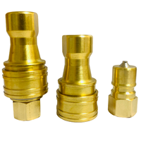 KZD 1/8 1/4 pt filetage npt ISO7241-B coupleur rapide hydraulique en laiton pour tuyau d'air