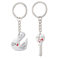 Hippe modegeschenken hartvormige emaille sleutelhanger Valentijnsdag geschenken liefhebber schattig paar sleutelhangers