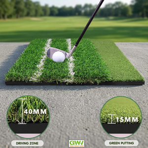 GW (Green World) Tapetes de Golf de Césped Artificial de 5'x4' con Capa Auto-Nivelante de Espuma EVA de Alta Densidad para Jardín/Práctica de Golf - Product Image 1