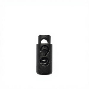 Stopper Toggle Clip Veterspanner voor trekkoord, koord, schoenveter, zwart nikkelvrij ABS koordstopper, rechthoekig - Product Image 2