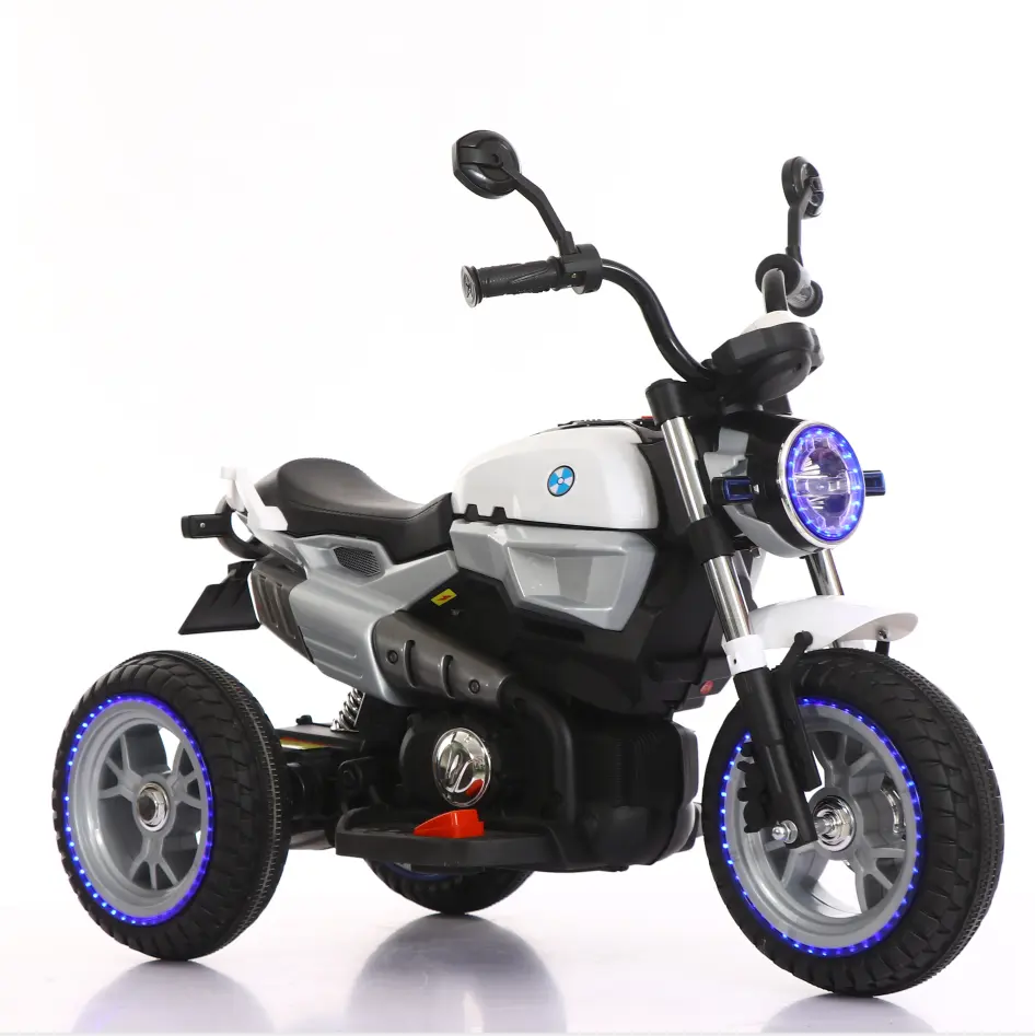 2019 chinese wholesale kids electric motorcycle 4 wheel motorbike with 2 training wheels for kids to drive
