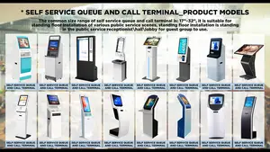 18.5 Inches Self Service Ticket Kiosk For Queue And Call Digital Kiosk Touch Screen IC\ID\NFC Card Reader For Self-service Kiosk