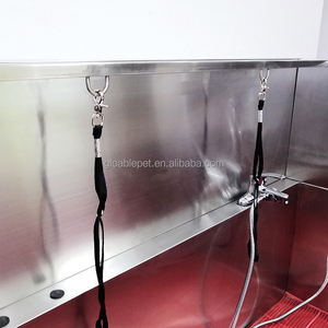 Baignoire de toilettage pour animaux de compagnie en acier inoxydable EUR PET avec sèche-cheveux, station de lavage spa, nettoyage et bain pour chiens - Product Image 5