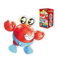 Jouet robot crabe électrique en plastique, succès mondial - Chant et danse, amusement pour les enfants de 0 à 3 ans, cadeau idéal pour les garçons et les filles de 1 à 2 ans